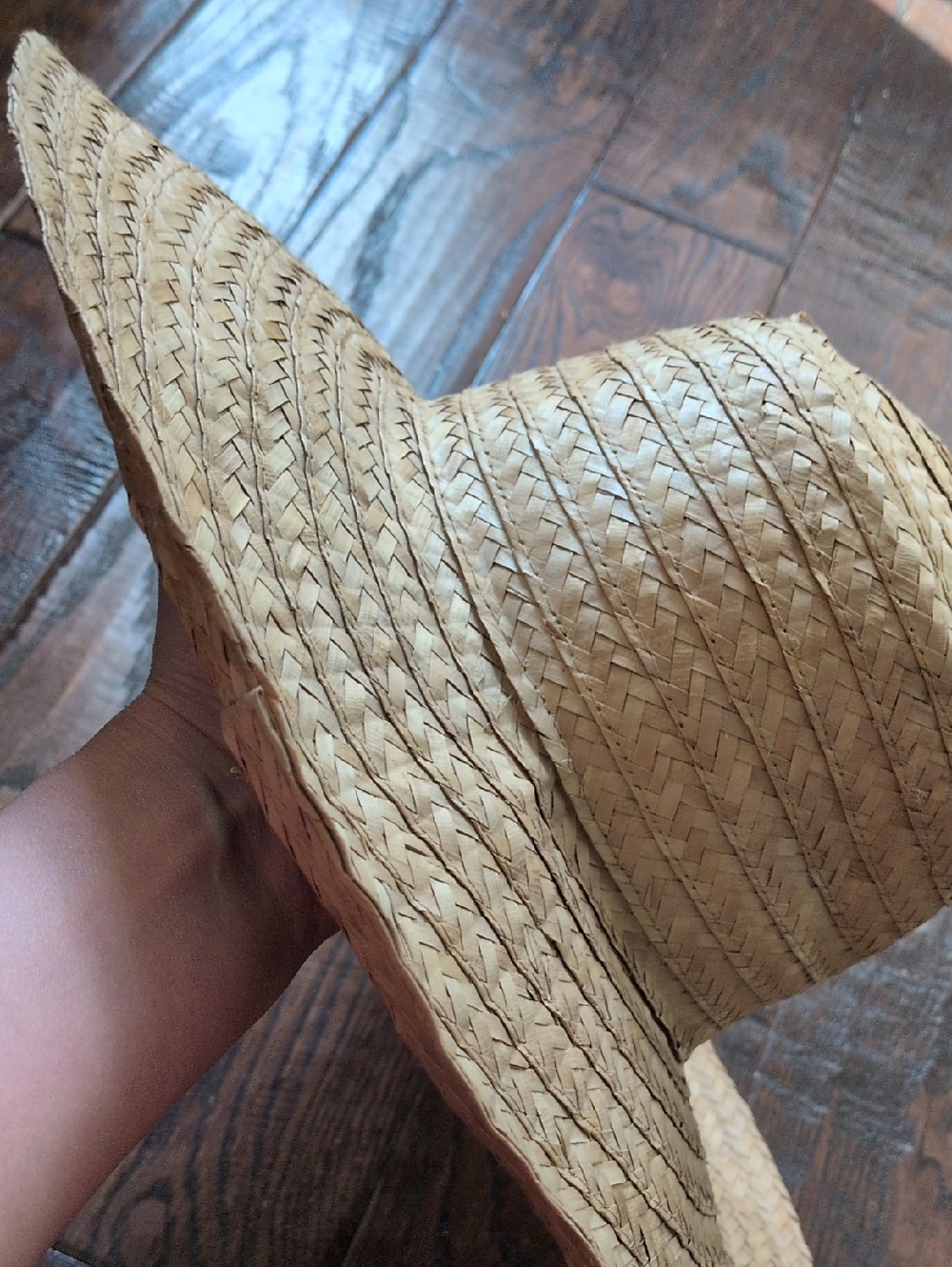 J. CREW I Vintage Woven Straw Wide Brim Sun Hat - Picture 7 of 10